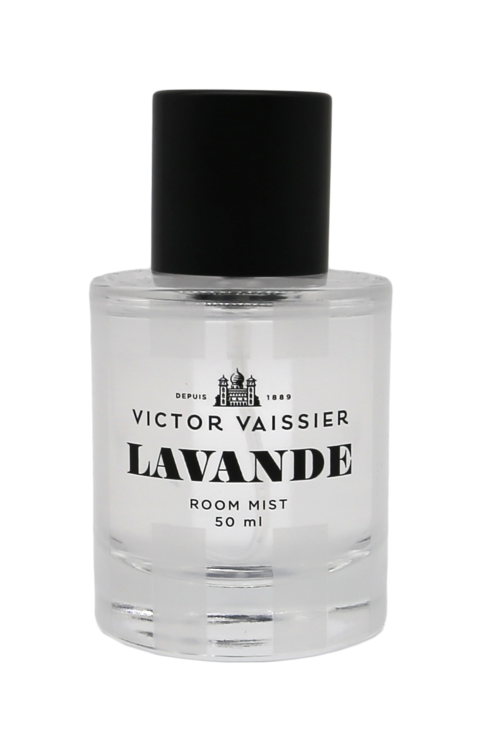 Room Mist lavande rumsdoft i glasflaska med spray och stilren etikett