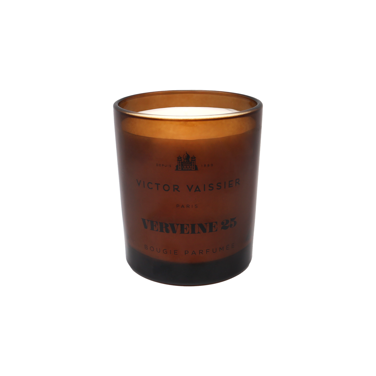 Doftljus verveine 25 i glasburk med stilren etikett – exklusiv heminredning och stämningsfull doft